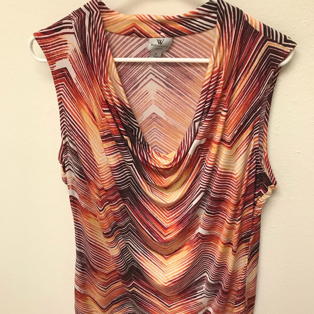 Cowl neck shell